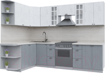 Готовая кухня Интерлиния Берес 1.7x2.8 левая - фото