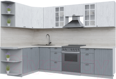 Готовая кухня Интерлиния Берес 1.7x2.9 левая - фото