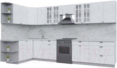 Готовая кухня Интерлиния Берес 1.7x3.6 левая - фото