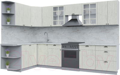 Готовая кухня Интерлиния Берес 1.7x3.2 левая - фото