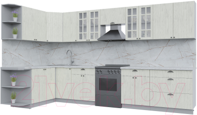 Готовая кухня Интерлиния Берес 1.7x3.6 левая - фото