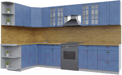 Готовая кухня Интерлиния Берес 1.7x3.3 левая - фото