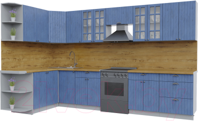 Готовая кухня Интерлиния Берес 1.7x3.4 левая - фото