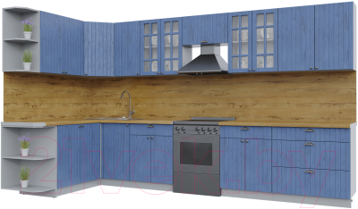 Готовая кухня Интерлиния Берес 1.7x3.6 левая - фото