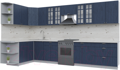 Готовая кухня Интерлиния Берес 1.7x3.6 левая - фото