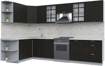 Готовая кухня Интерлиния Берес 1.7x3.2 левая - фото