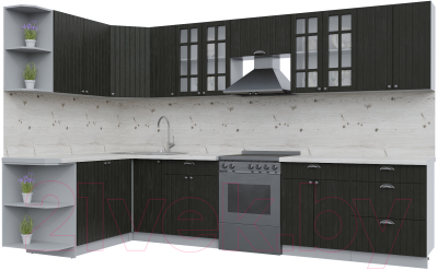 Готовая кухня Интерлиния Берес 1.7x3.3 левая - фото