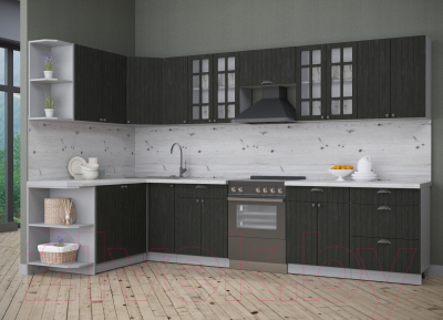 Готовая кухня Интерлиния Берес 1.7x3.3 левая