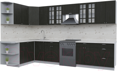 Готовая кухня Интерлиния Берес 1.7x3.4 левая - фото