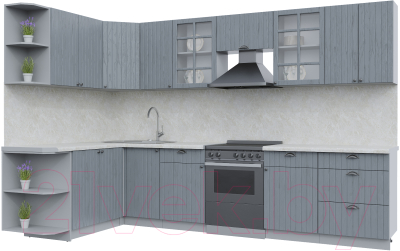 Готовая кухня Интерлиния Берес 1.7x3.2 левая - фото