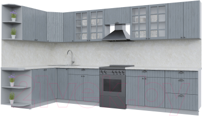 Готовая кухня Интерлиния Берес 1.7x3.7 левая - фото