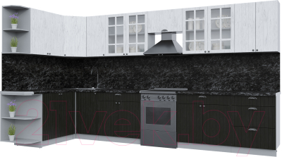 Готовая кухня Интерлиния Берес 1.7x3.8 левая - фото