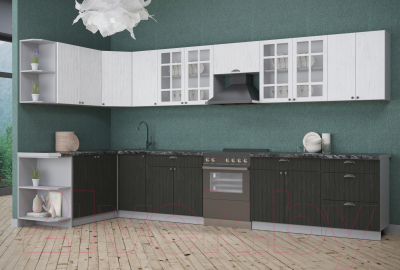 Готовая кухня Интерлиния Берес 1.7x3.8 левая