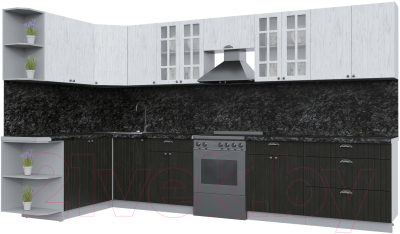 Готовая кухня Интерлиния Берес 1.7x3.6 левая - фото
