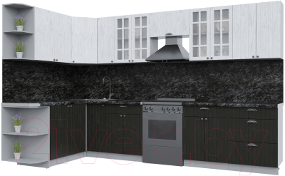 Готовая кухня Интерлиния Берес 1.7x3.3 левая - фото