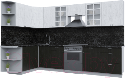 Готовая кухня Интерлиния Берес 1.7x3.2 левая - фото