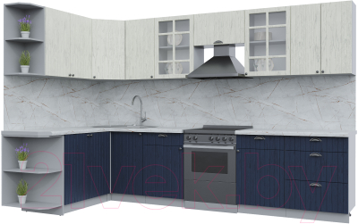 Готовая кухня Интерлиния Берес 1.7x3.2 левая - фото