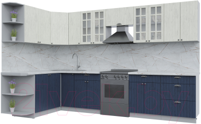 Готовая кухня Интерлиния Берес 1.7x3.3 левая - фото