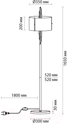 Торшер Odeon Light Margaret 4895/3F