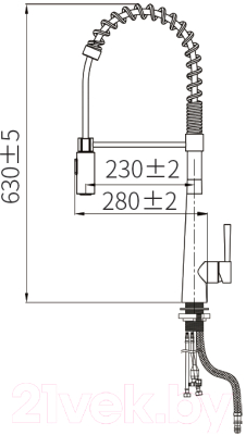 Смеситель ZORG ZRN 980096 Inox