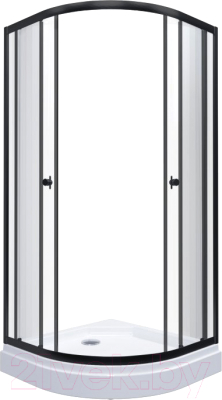 Душевой уголок Triton Альфа-Блэк 100х100 (с поддоном) - фото