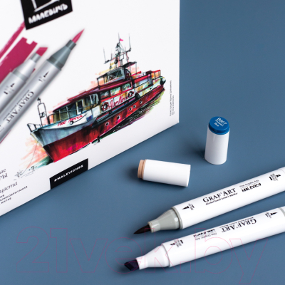 Набор маркеров Малевичъ GrafArt Brush / 190902