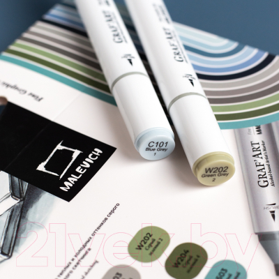 Набор маркеров Малевичъ GrafArt Brush / 190910