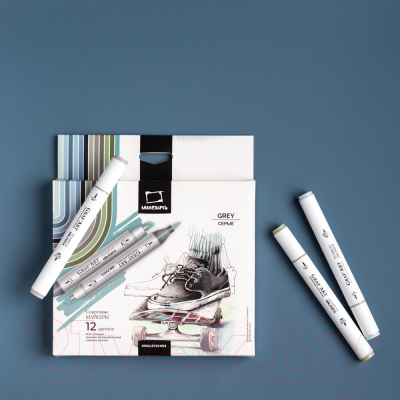 Набор маркеров Малевичъ GrafArt Brush / 190910