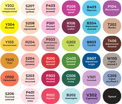 Набор маркеров Малевичъ GrafArt Brush / 190903