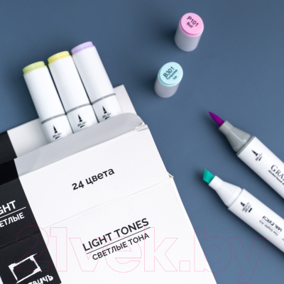 Набор маркеров Малевичъ GrafArt Brush / 190909