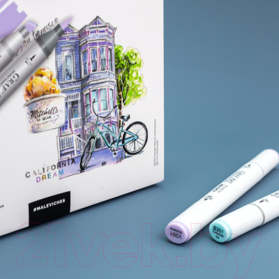 Набор маркеров Малевичъ GrafArt Brush / 190909