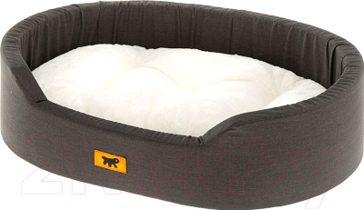 Лежанка для животных Ferplast Dandy F 95 / 82945097 (с мехом, черный/белый) - фото