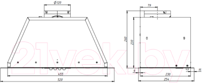 Вытяжка скрытая Elikor Врезной блок Bios 52П-450 / 221218 (белый)