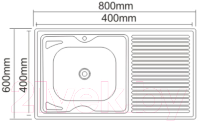 Мойка кухонная Saniteco 8060S-R