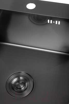 Мойка кухонная Saniteco 4848 Nano (с сифоном, дозатором и коландером)