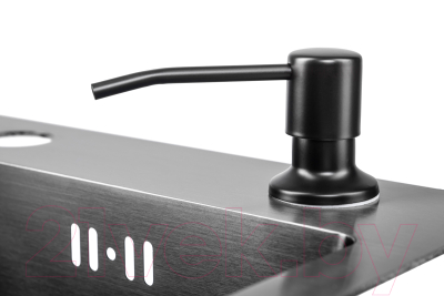 Мойка кухонная Saniteco 4848 Nano (с сифоном, дозатором и коландером)