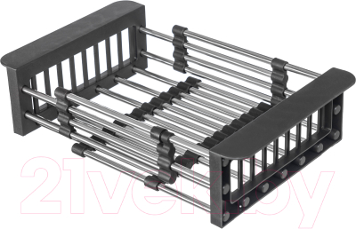 Мойка кухонная Saniteco 4848 Nano (с сифоном, дозатором и коландером)