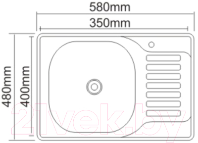 Мойка кухонная Saniteco 5848-L