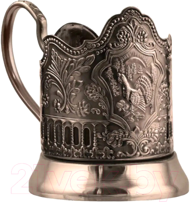 Подстаканник Кольчугинский мельхиор Глухарь / С9608/4 - фото