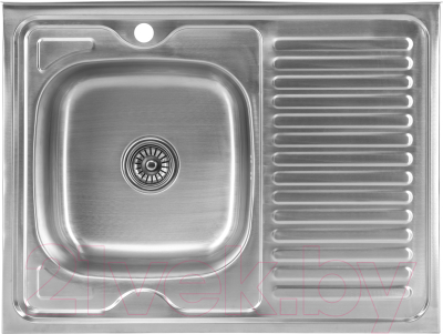 Мойка кухонная Saniteco 8060S-L (с сифоном) - фото
