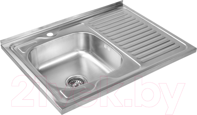 Мойка кухонная Saniteco 8060S-L (с сифоном)