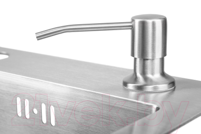 Мойка кухонная Saniteco 5050 (с сифоном, дозатором и коландером)