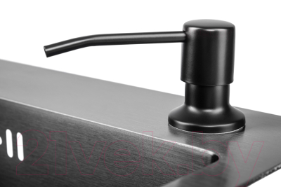 Мойка кухонная Saniteco 6050 Nano (с сифоном, дозатором и коландером)