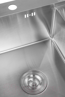 Мойка кухонная Saniteco 6550-L (с сифоном, дозатором и коландером)