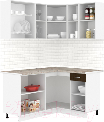 Кухонный гарнитур Кортекс-мебель Корнелия Лира 1.5x1.3 (дуб сонома/венге/марсель)