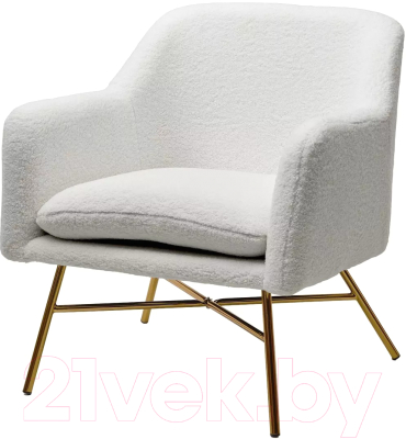 Кресло мягкое M-City Sheep / 629M04953 (Nini-01 белый Teddy/золотой) - фото