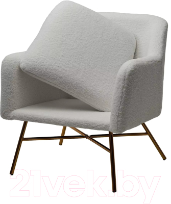 Кресло мягкое M-City Sheep / 629M04953 (Nini-01 белый Teddy/золотой)