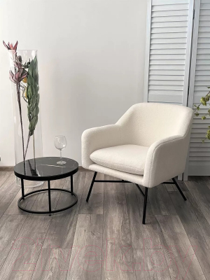 Кресло мягкое M-City Sheep / 629M04949 (Nini-01 белый Teddy/черный)