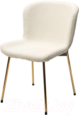 Стул M-City Riya / 629M04961 (UF992-01 белый Teddy/золото) - фото