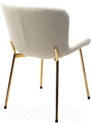 Стул M-City Riya / 629M04961 (UF992-01 белый Teddy/золото)